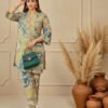 comfortable designer maslin kurta set for women