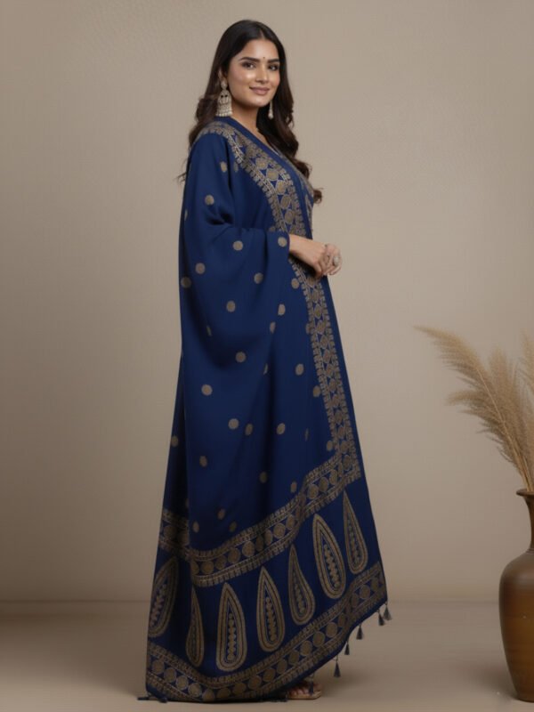 embroidered sequence work kurti set | mul mul cotton gown with dupatta