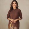cotton slub co ord set | hand painted style embroidery work (2 pcs)