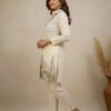 cotton slub co ord set | hand painted style embroidery work (2 pcs)