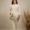 cotton slub co ord set | hand painted style embroidery work (2 pcs)